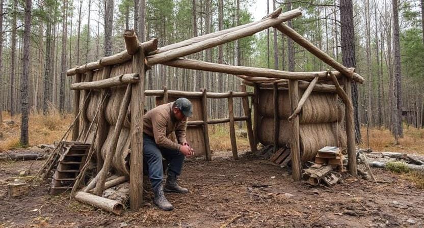 Survivalist Building a Sturdy Sustainable Post-Apocalyptic Shelter