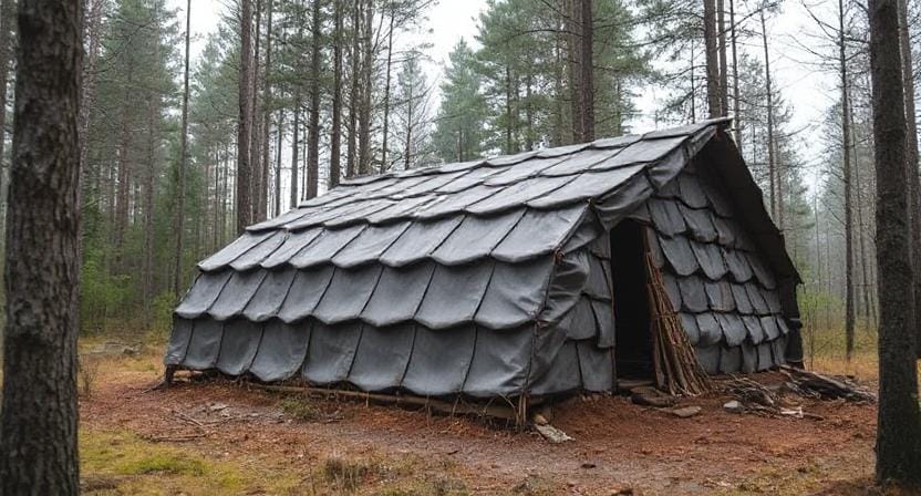Survivalist Building a Sustainable Post-Apocalyptic Shelter
