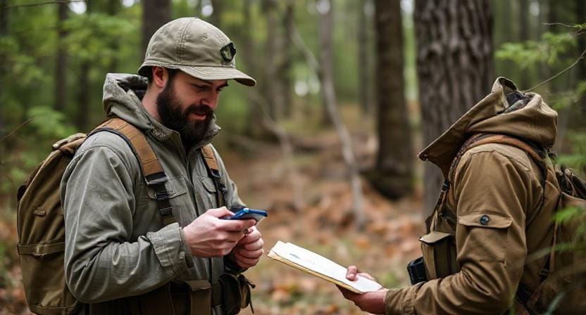 Survivalist Going Over Communication Options