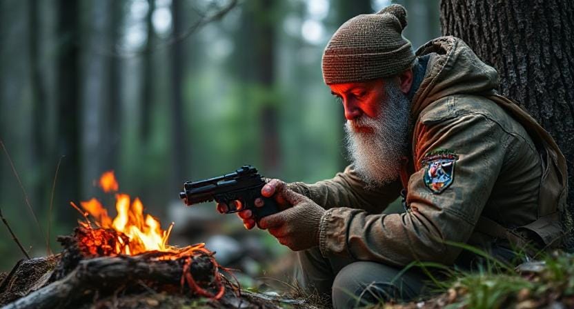 Survivalist Focusing on What He Can Do