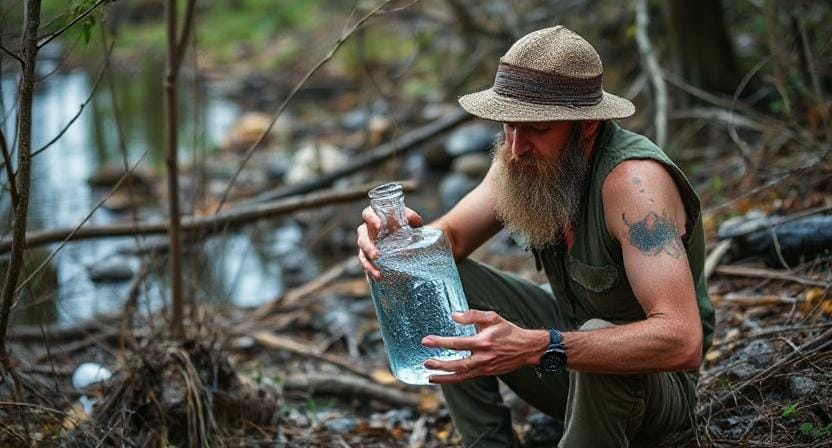 Survivalist Using Creative Ways to Collect Water