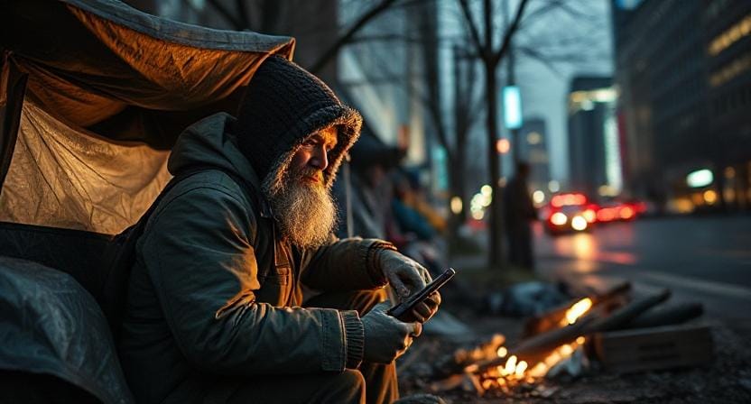 Survivalist Finding Shelter in the City