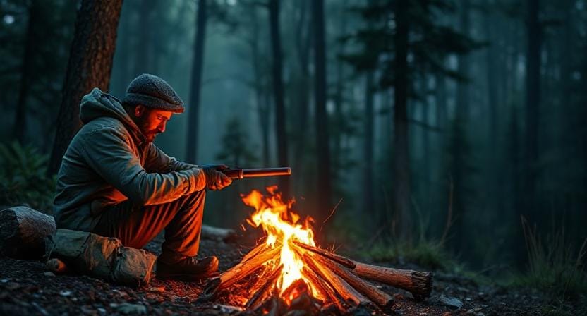 Survivalist Using a Survival Mindset