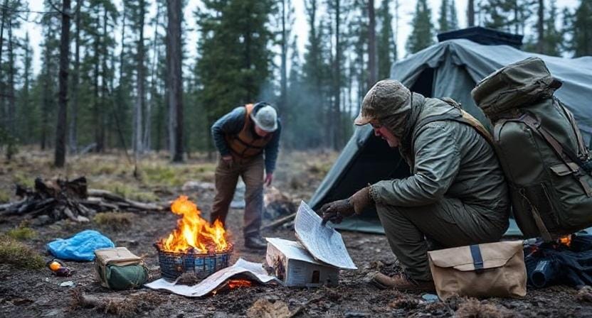 Survivalist Putting the Evacuation Plan into Action