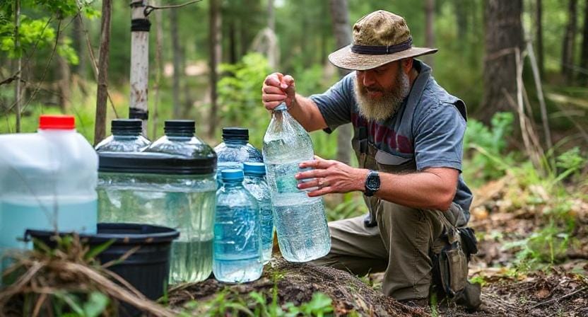Survivalist Keeping the Water Storage Fresh