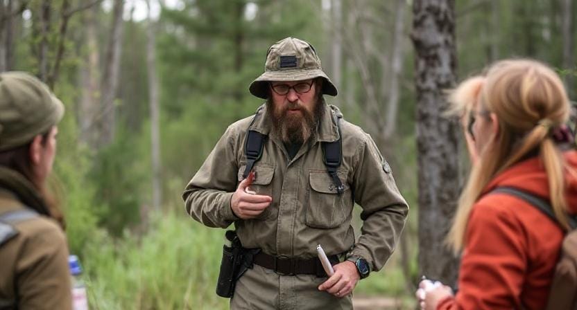 Survivalist Telling Others About the Escape Plan