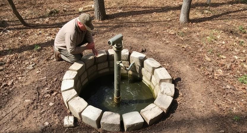 Survivalist Creating a Well Water System