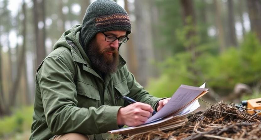 Survivalist Making Lists Of Contacts