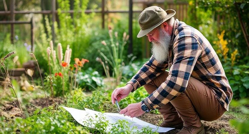Survivalist Making Plans for the Garden