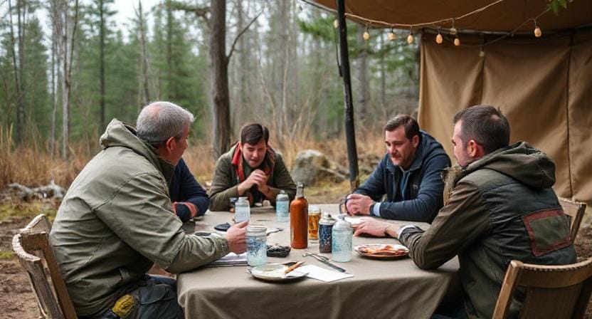 Survivalist Setting Up Meeting Places