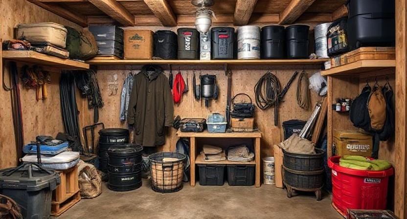 Survivalist Organizing Storage Space
