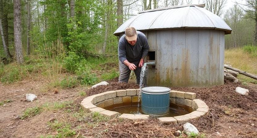 Survivalist Creating a Self-Sufficient Water System for the Homestead