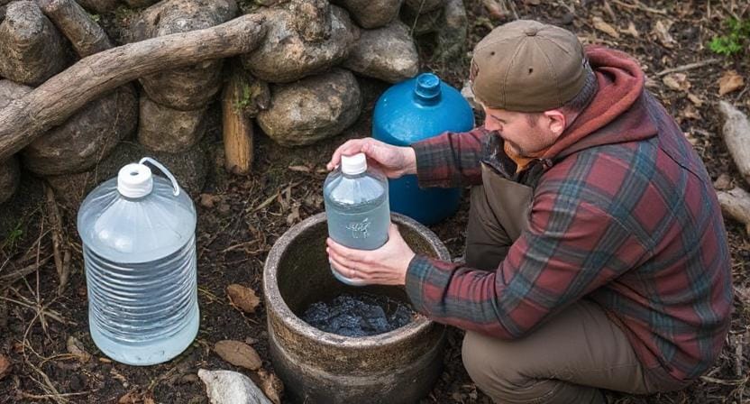 Survivalist Storing Water
