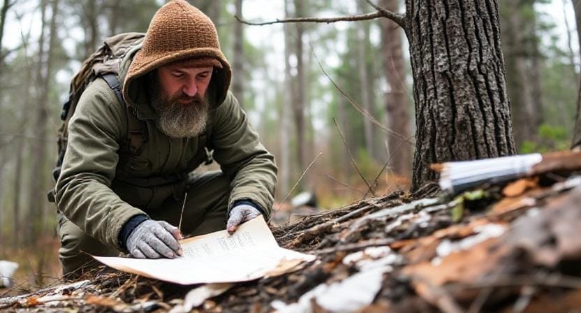 Survivalist Assessing Risks