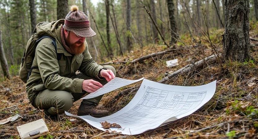 Survivalist Practicing the Plan