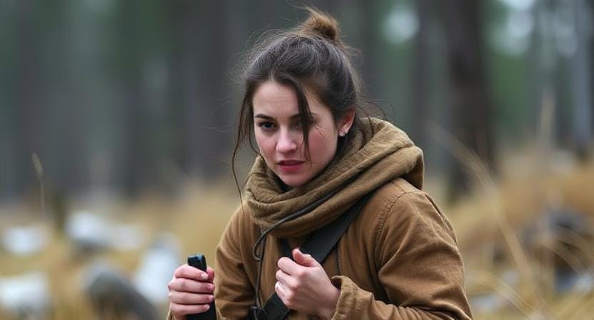 Survivalist Trusting Her Instincts
