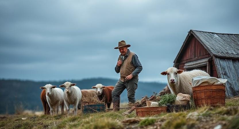 Survivalist with Livestock Supplies