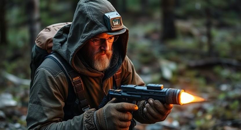 Survivalist with Safety Gear