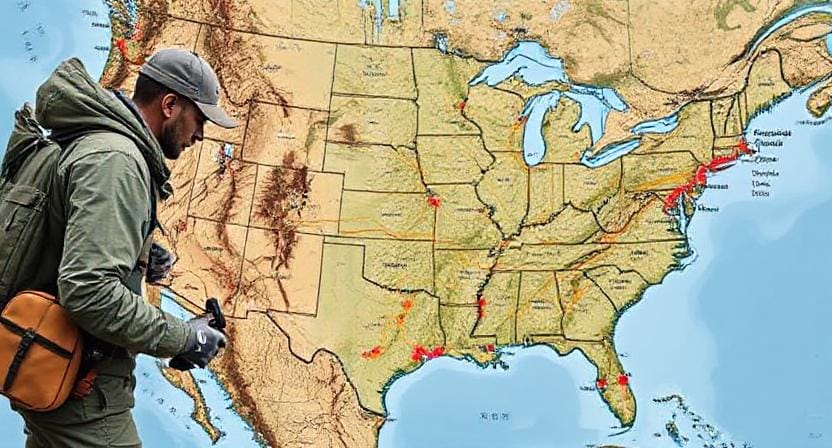 Survivalist Planing Evacuation Routes