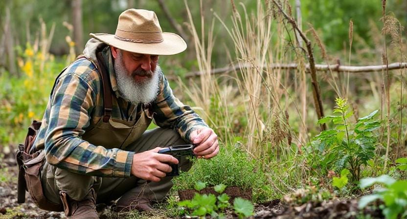 Survivalist with Gardening Gear