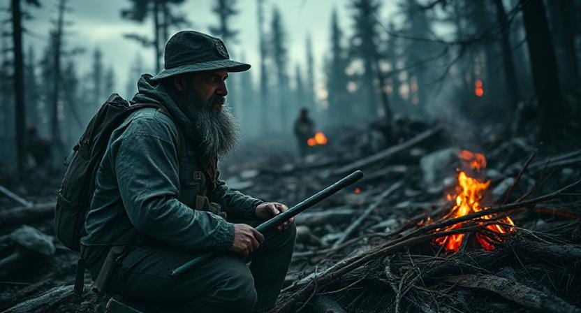 Survivalist Staying Calm Amidst the Chaos
