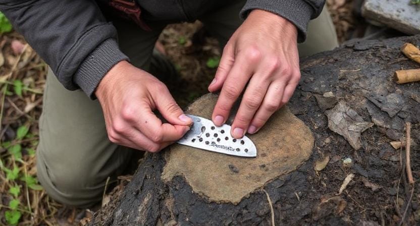 Survivalist Handling Cuts and Scrapes