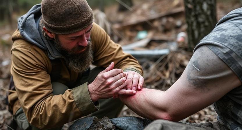 Survivalist Cleaning Wounds