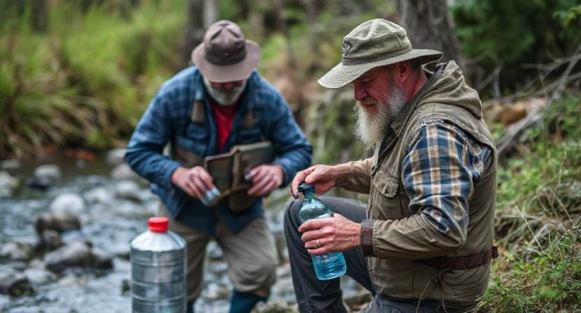 Survivalist Stocking up on Water Supply