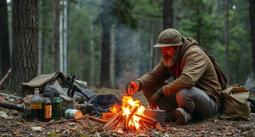 Survivalist Preparing for Civil Unrest