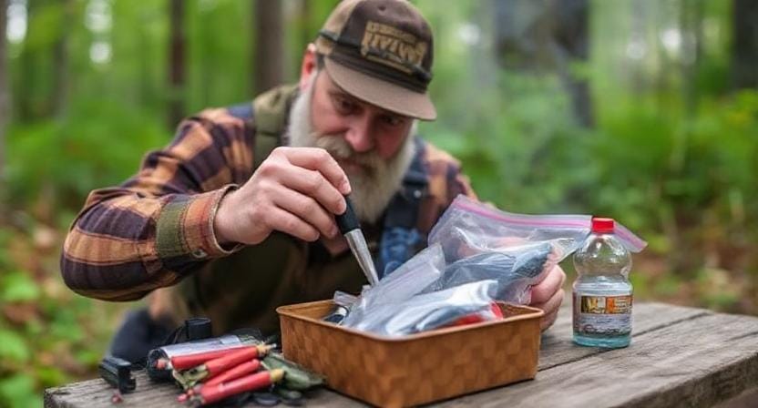 Survivalist Creating an Emergency Kit
