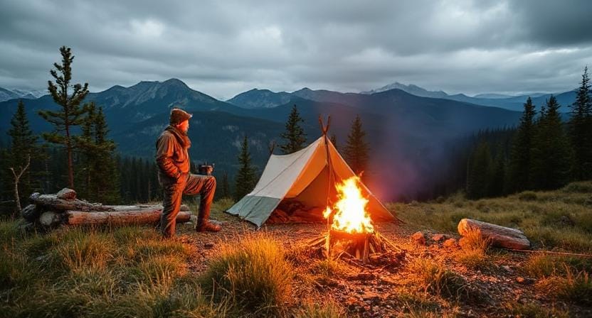 Survivalist Keeping a Positive Attitude