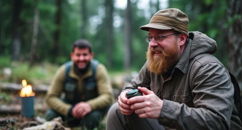 Survivalist Finding Humor in Difficult Situations