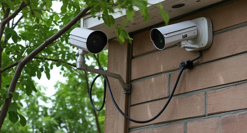 Survivalist Setting Up a Surveillance System