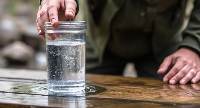 Survivalist Filtering Water Chemical Treatment