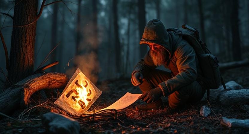 Survivalist Using Message Drops