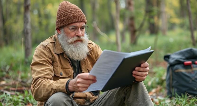 Survivalist Making Digital Copies of Important Documents