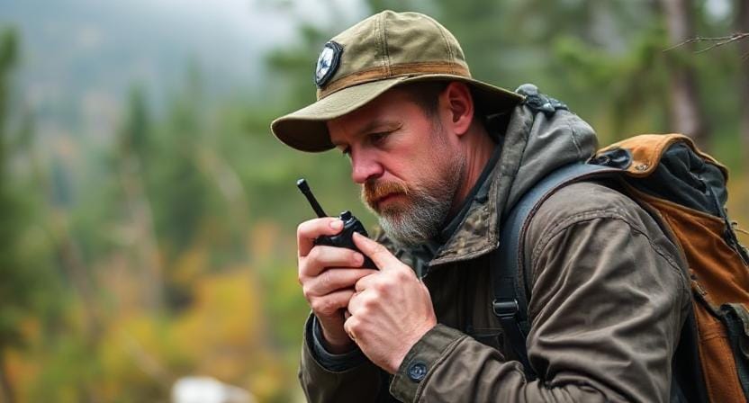 Survivalist Using Communication Radios