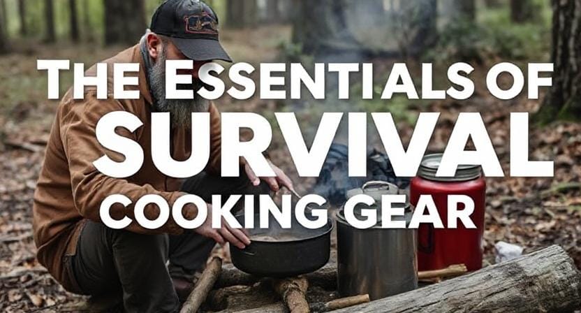 Survivalist with The Essentials of Survival Cooking Gear