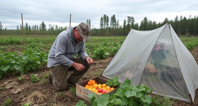 Survivalist Growing Food Without Modern Technology