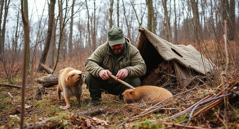 Survivalist Trapping Animals