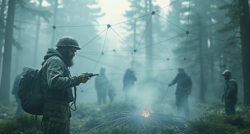 Survivalist Making a Network Of People