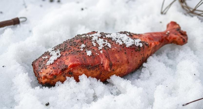 Survivalist Freezing Meat