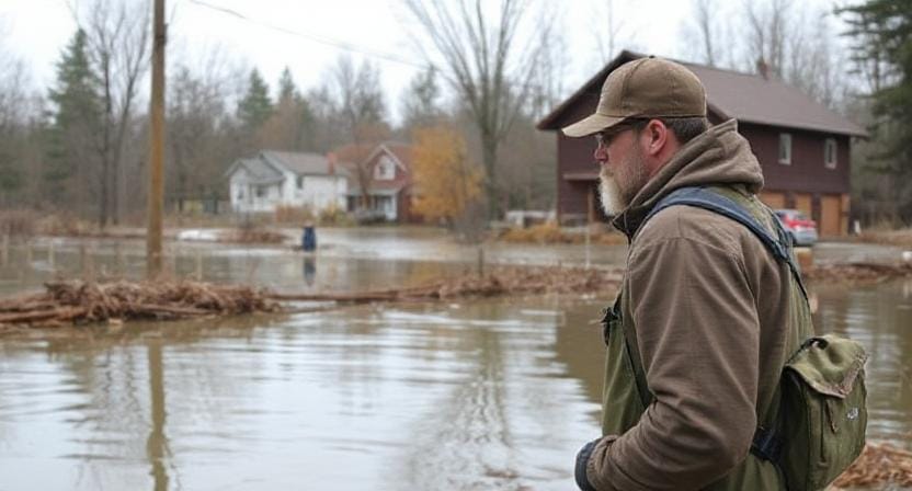 Survivalist Looking at Flood Risks