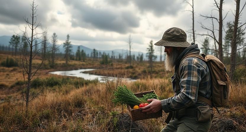 Survivalist Finding Food and Water in the New Post-Apocalyptic World