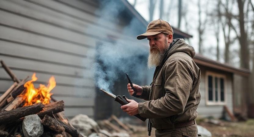Survivalist Fireproofing His Home