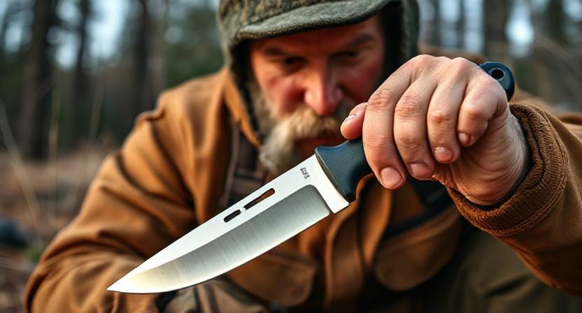 Survivalist With a Survival Knife