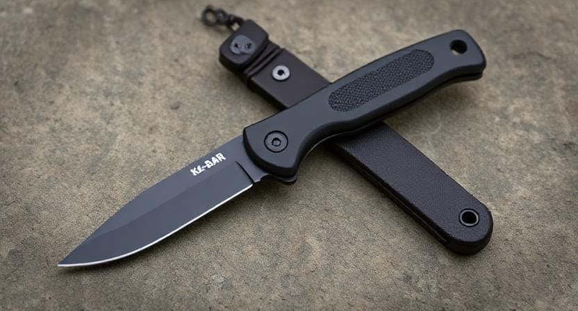 Survivalist With KA-BAR Becker BK2 Campanion