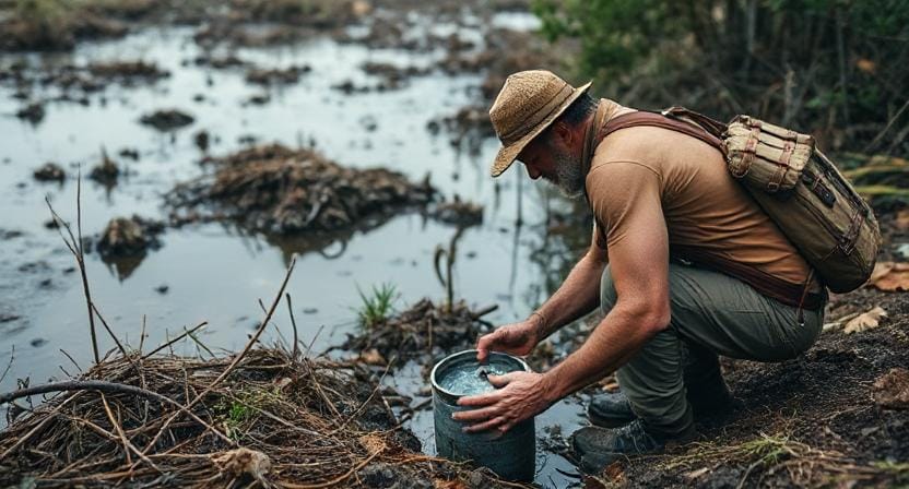 Survivalist Searching for Water After the Grid Goes Down