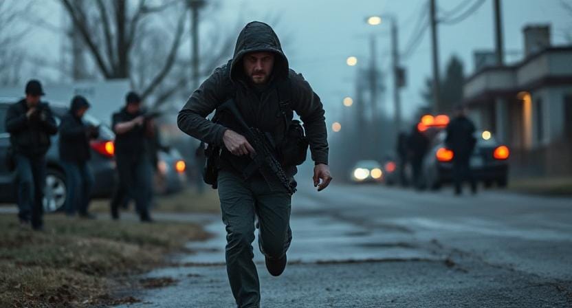 Survivalist Skipping Away in an Active Shooter Situation