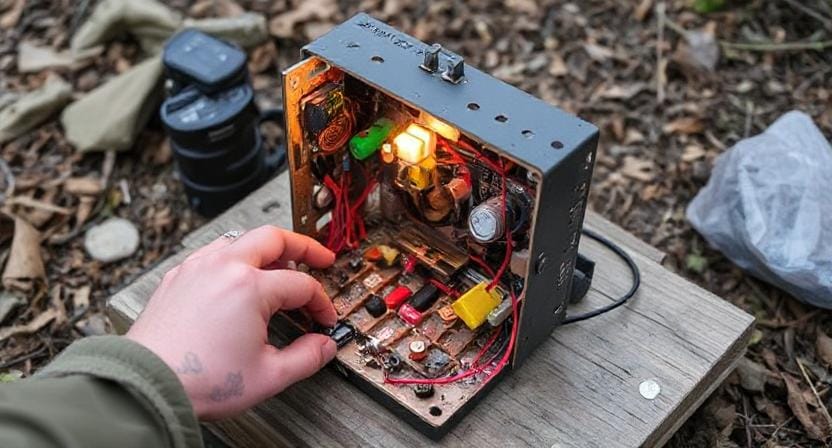 Survivalist Making a Charging Station from Spare Parts